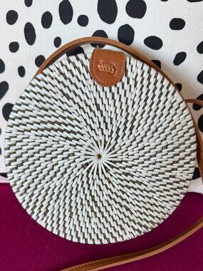Round Circle Rattan Basket Straw Bag
